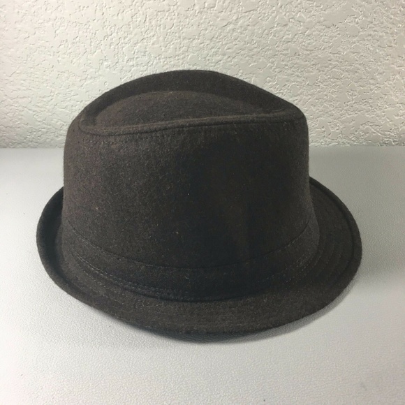 Trilby Style Wool Blend Medium Felt Hat Brown - Picture 3 of 9